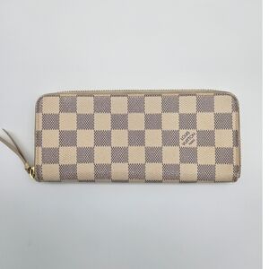 Authentic Louis Vuitton Damier Azur Clmence Wallet #4259M